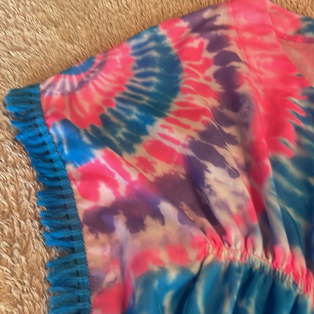 SO Girls Tie Dye Swim suit coverup- size 12 - Picture 3 of 9